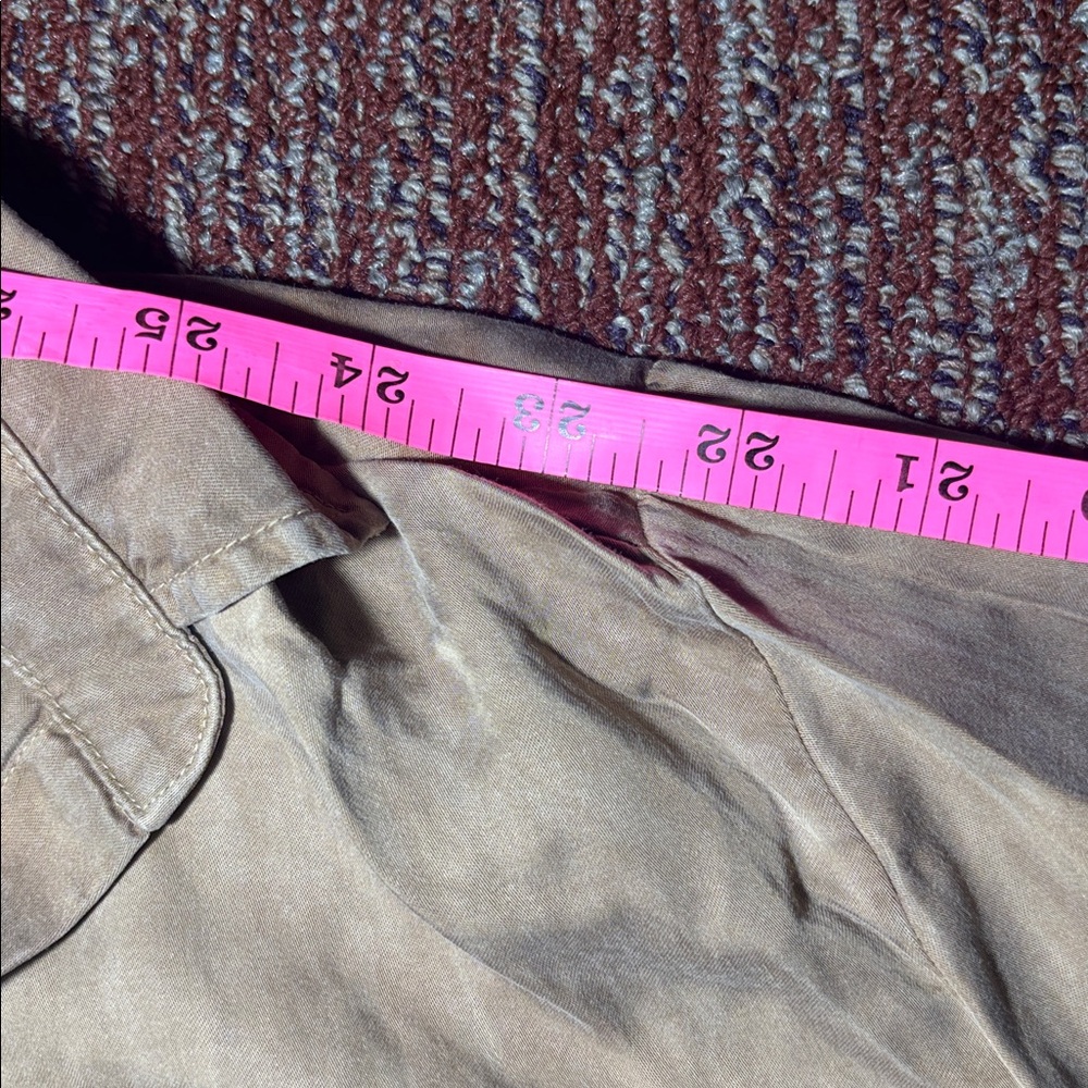 Cloth & Stone for Anthropologie brown/coral dip dye loose fit long sleeve blouse - Picture 6 of 14